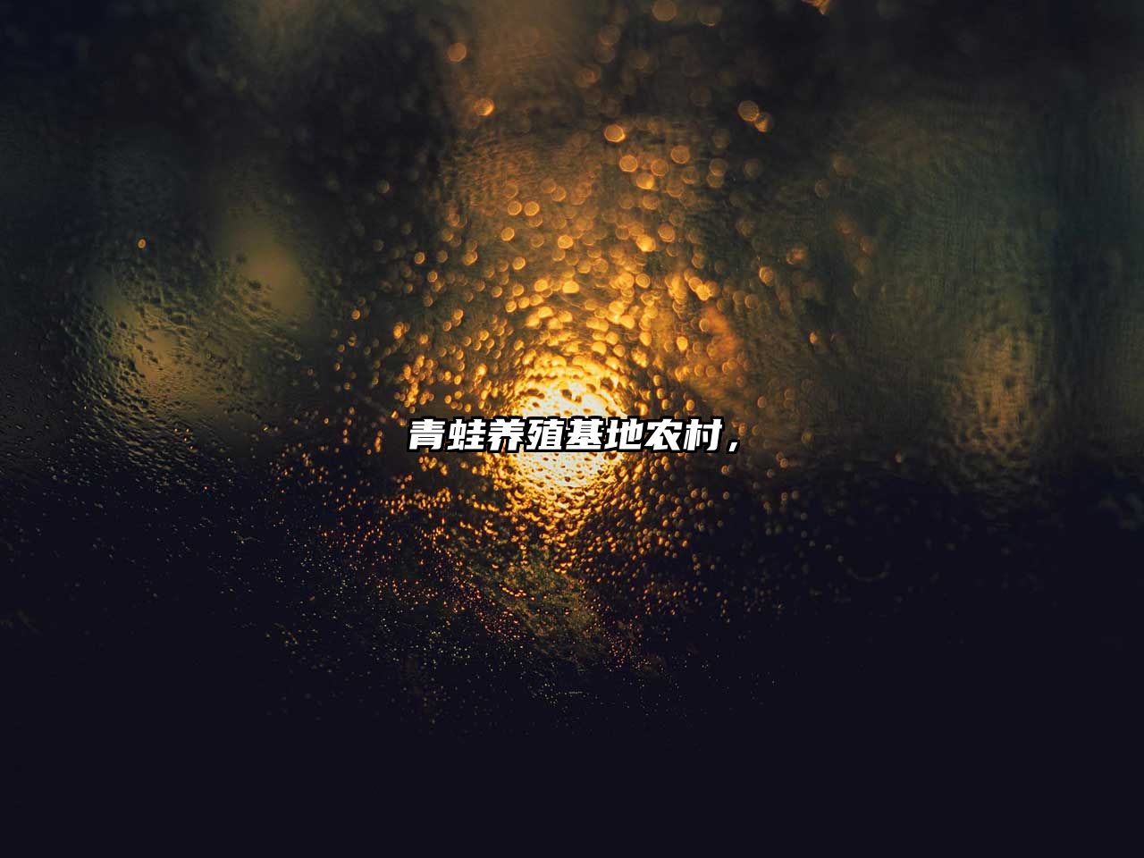 青蛙養(yǎng)殖基地農(nóng)村，